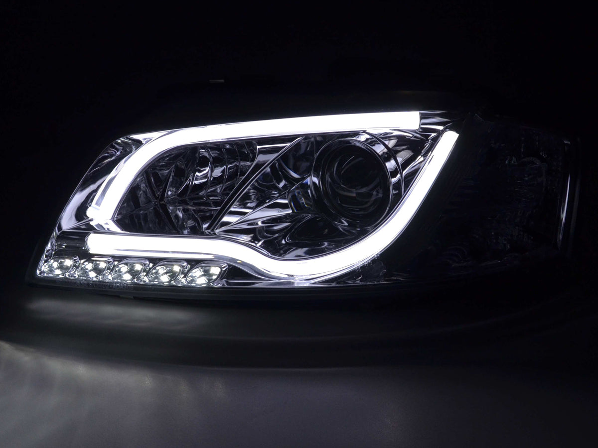 Scheinwerfer Set Daylight LED Tagfahrlicht Audi A3 Typ 8P/8PA 03-08 chrom Scheinwerfer Set Daylight LED Tagfahrlicht Audi A3 Typ 8P/8PA 03-08 chrom